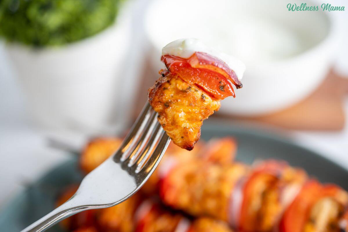 Air Fryer Harissa Chicken Skewers