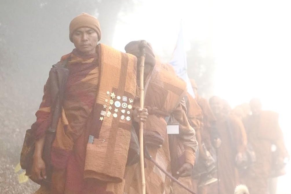 Buddhist monks on 2,300-mile “Peace Walk” across US