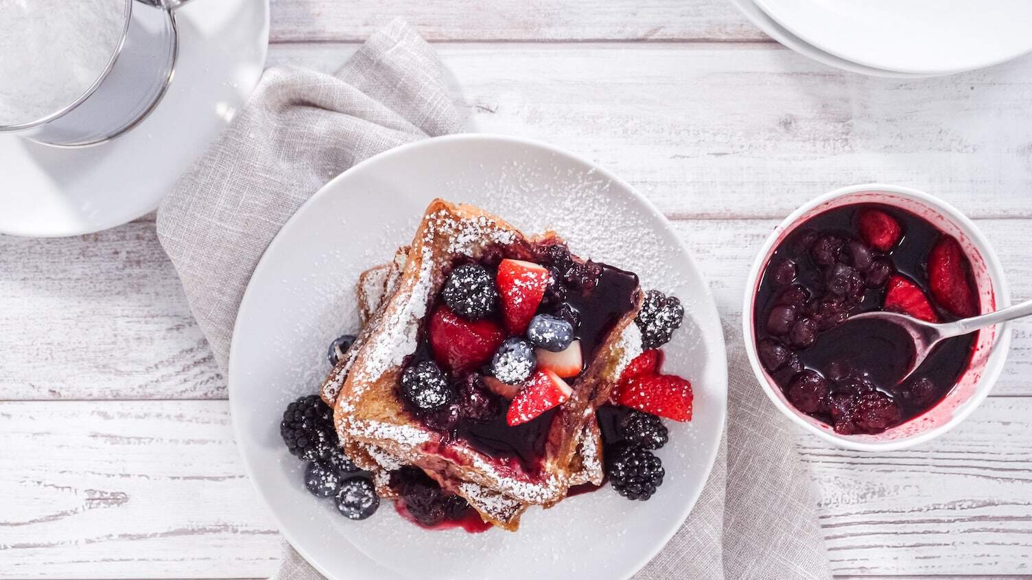 Sheet Pan French Toast With Mixed Berry Sauce | Recipes
