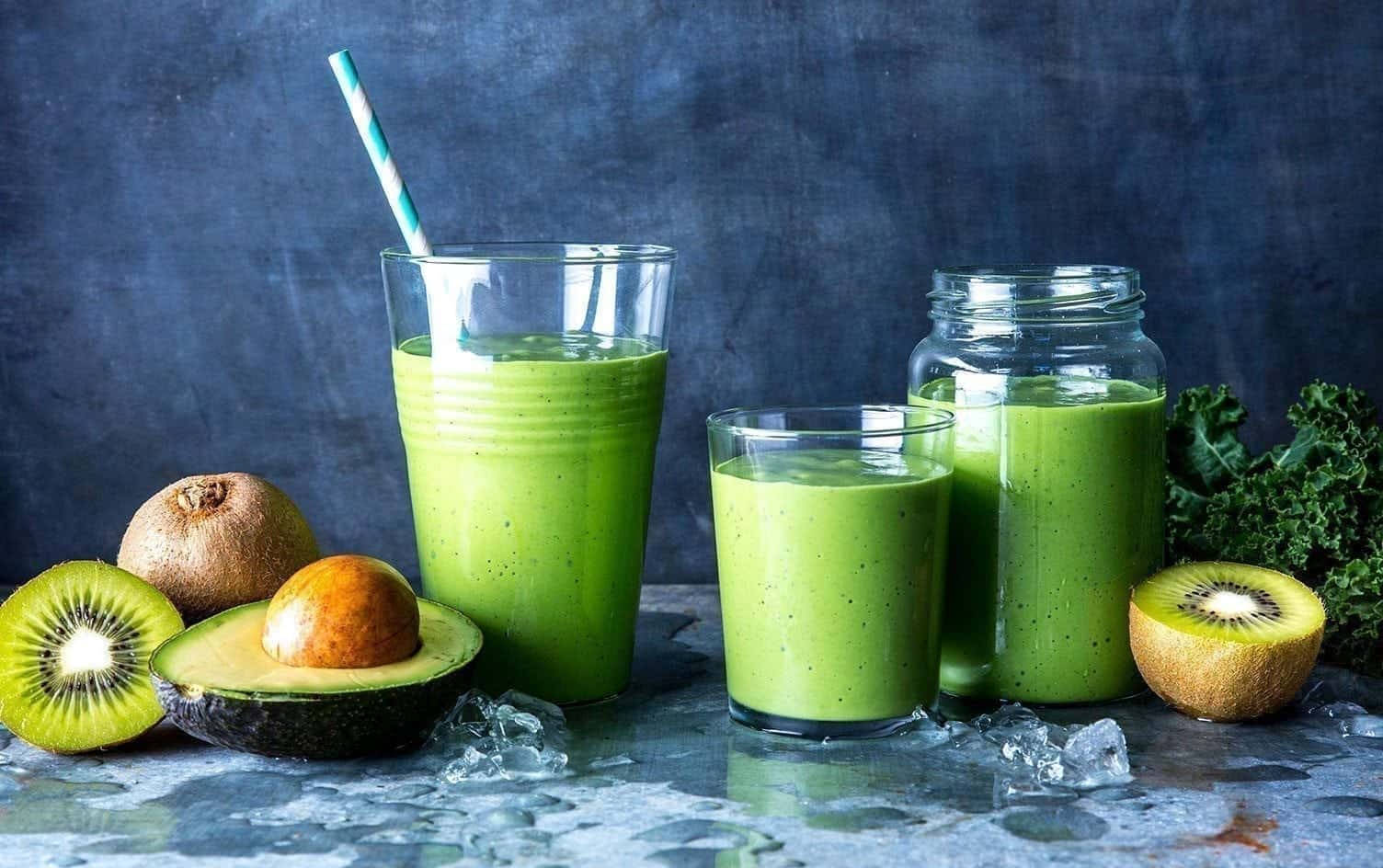 Avocado, Kale and Spinach Protein Shake