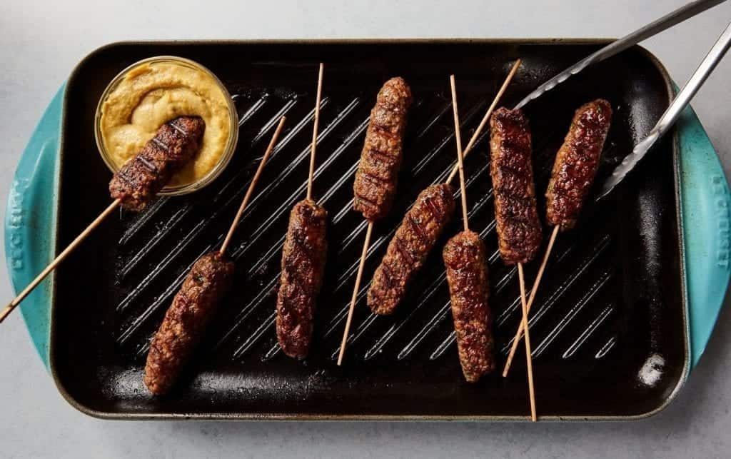 Lebanese Vegetarian Kabobs With Lemon Tahini Sauce