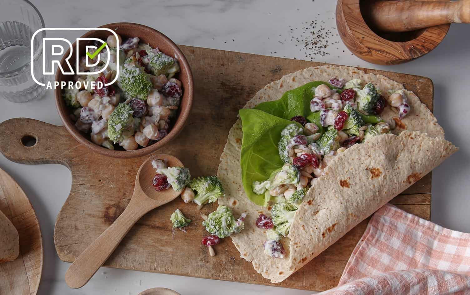 Chickpea Broccoli Salad Wraps | MyFitnessPal