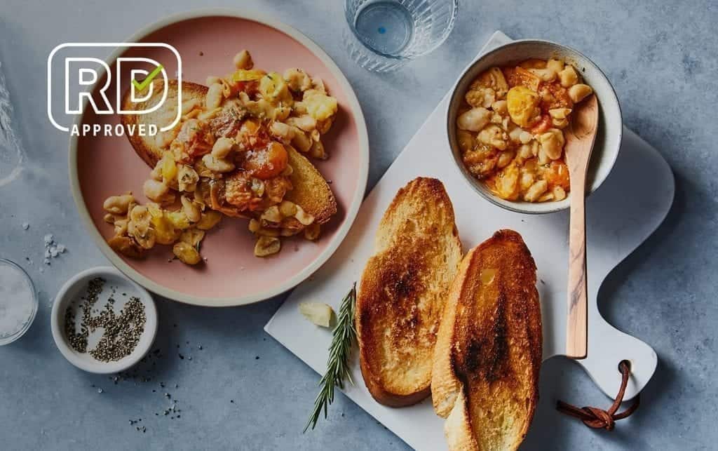 Tomato and White Bean Ragout With Toast